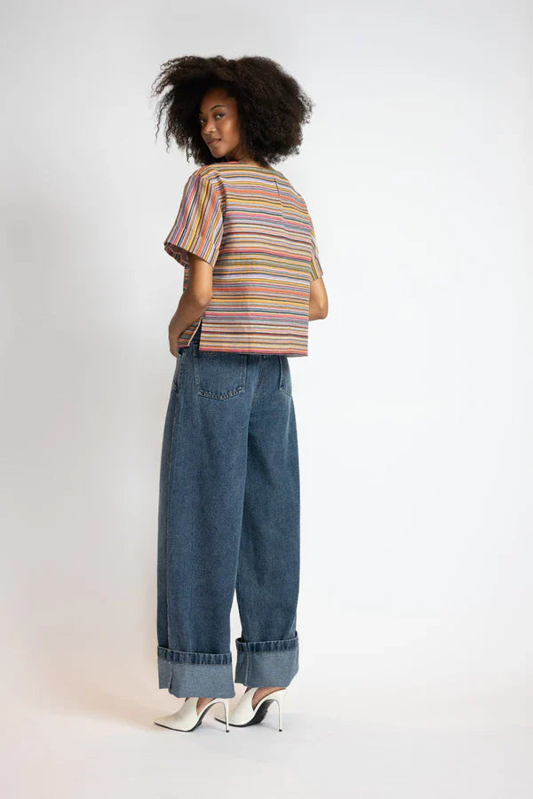 Mashru Jacquard Cargo Top