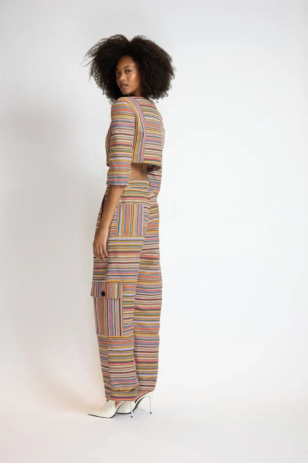Mashru Jacquard Cargo Trousers