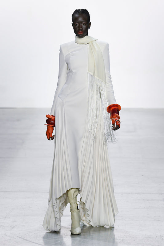 Stone Cady Pleated Gown