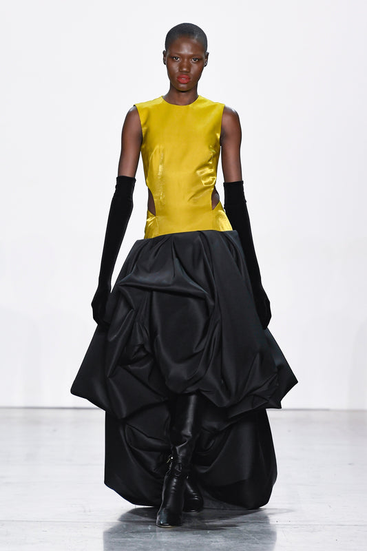 Metal Twill Gown