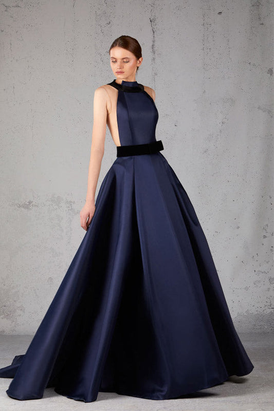 A-Line Gown with Illusion Bodice