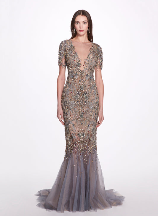 Fitted Crystal Gown