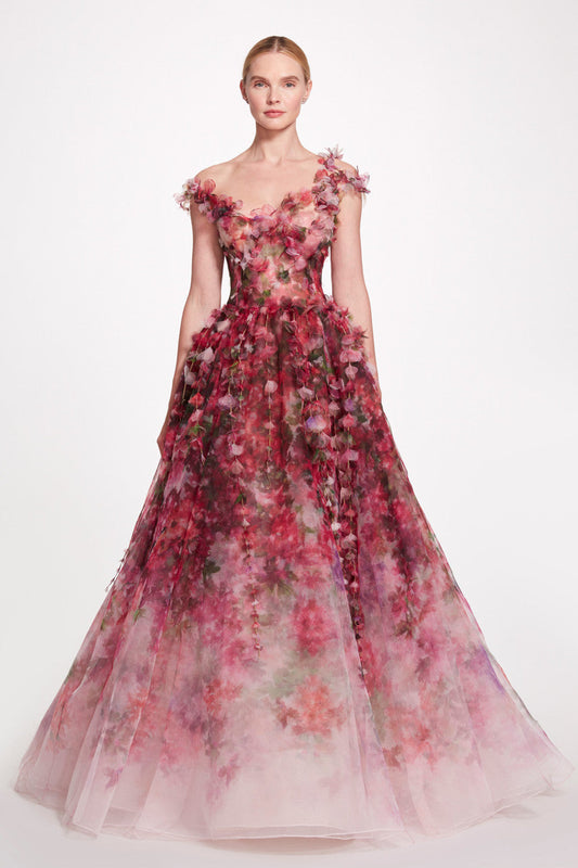Textured Organza Ball Gown