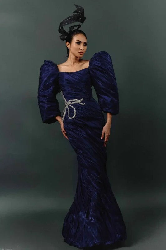 Crinkled Mermaid Gown