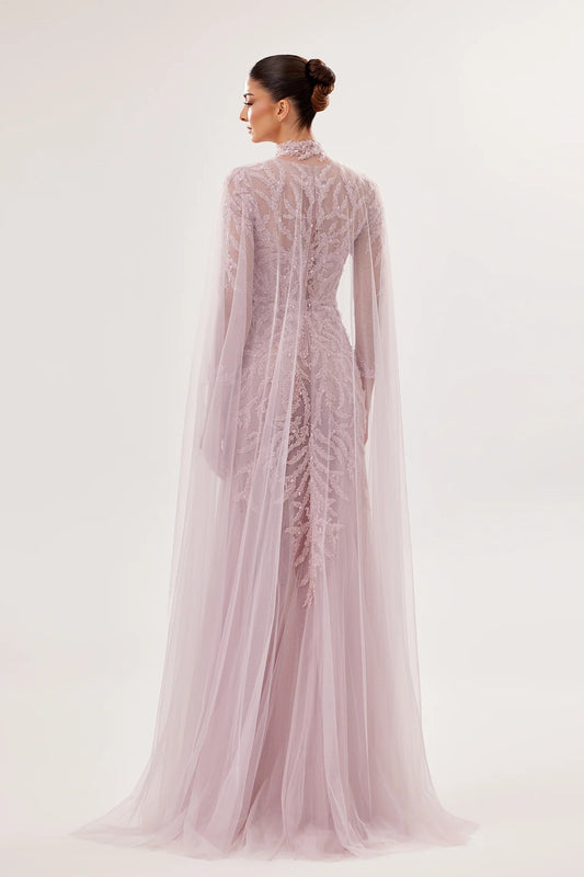 High-Neck Mermaid Gown with Swarovski Embroidery