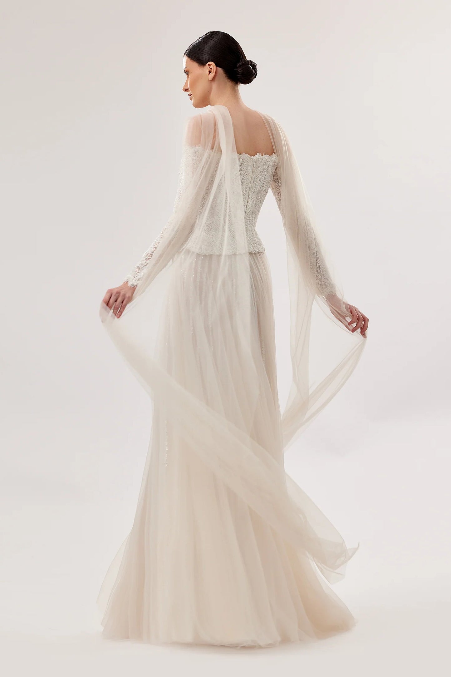 Lace Corset Set and Layered Tulle Skirt