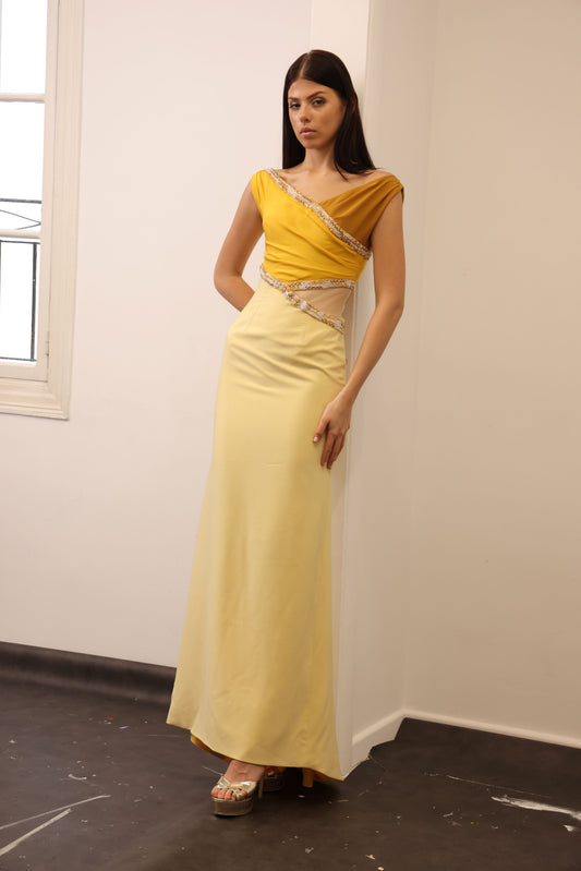 Three Tone Yellow Gown