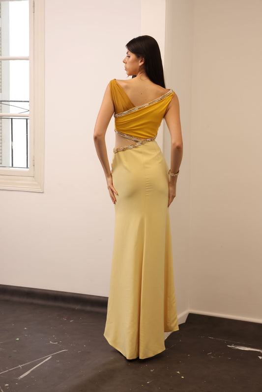 Three Tone Yellow Gown
