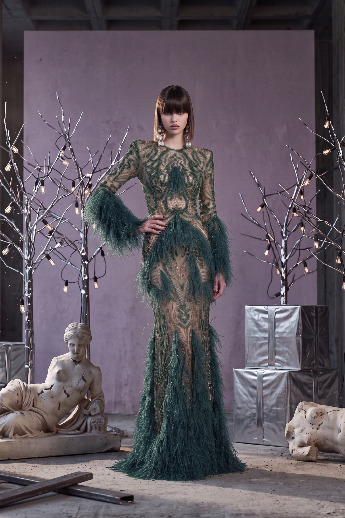 Illusion Gown with Jacket