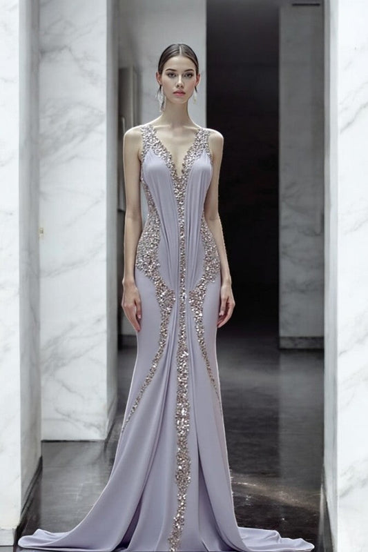 Sleeveless Flared Gown