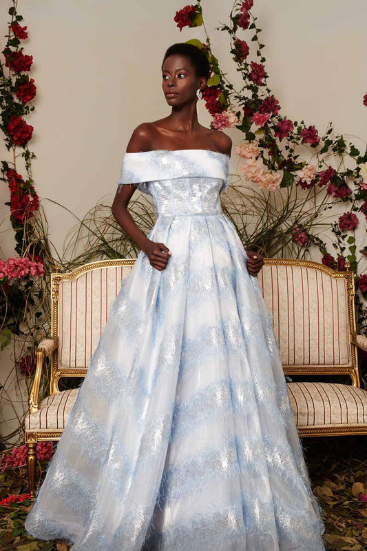 A-Line Strapless Gown