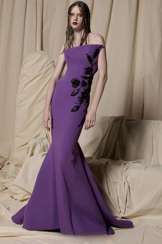 Strapless Petal Gown