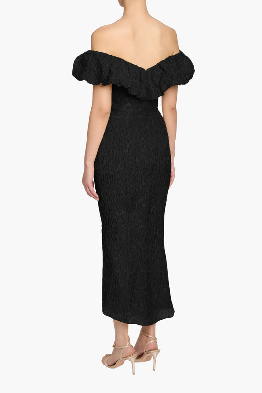 Off Shoulder Cloque Dress