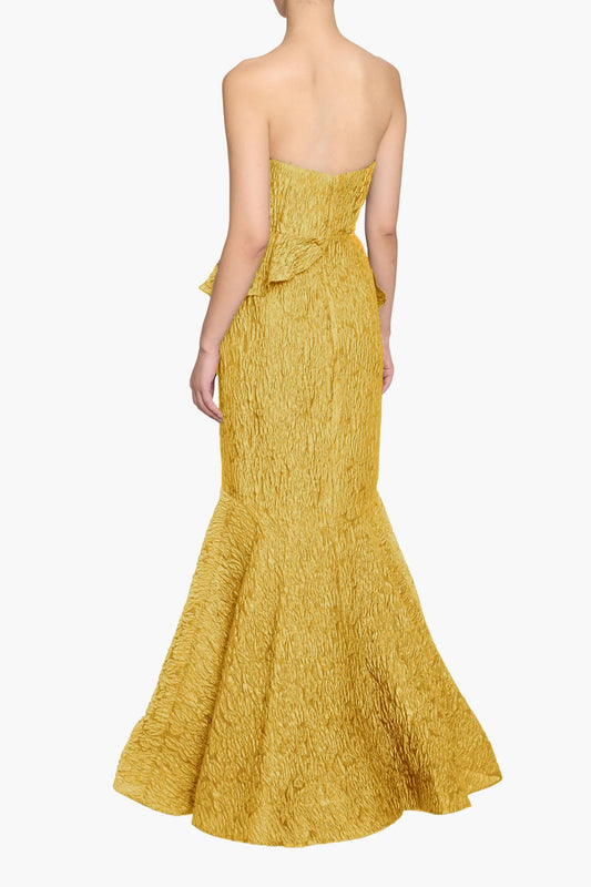 Strapless Cloque Gown