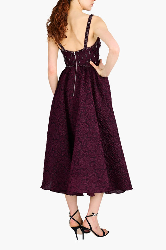 Cloque Midi Dress
