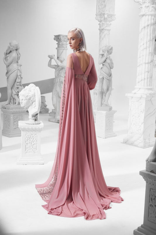 Sheer Paneled Gown