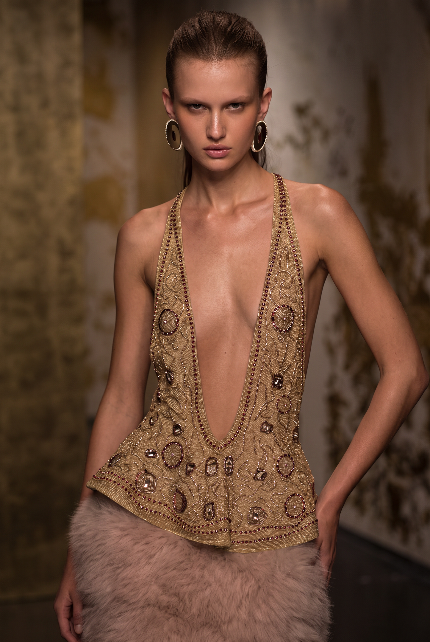 Plunge Neck 2 Piece