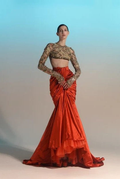 Two Piece Mermaid Gown