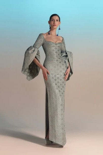 Regal Bell Sleeve Gown