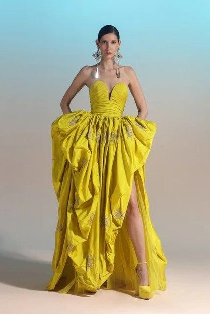 Strapless Structured Gown