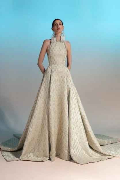 Sleeveless A-Line Gown