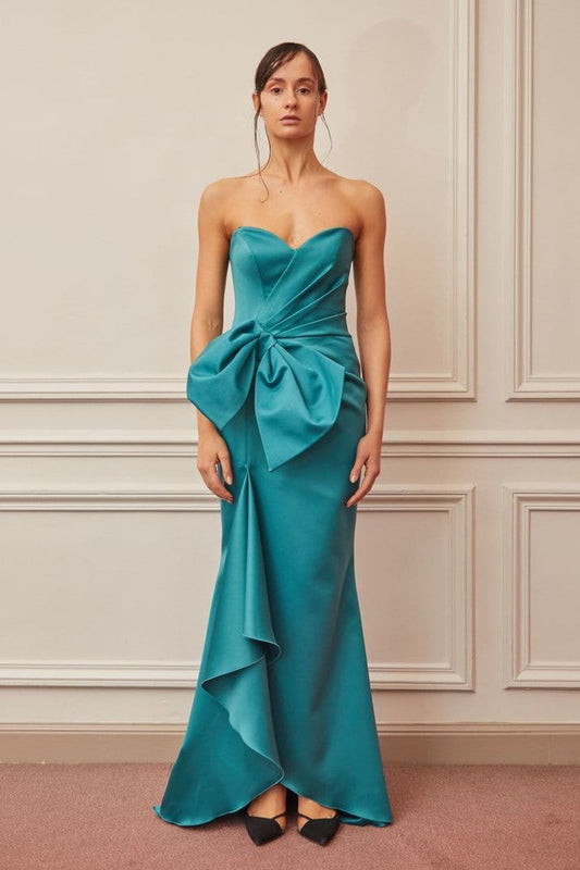 Strapless Sweetheart Neck Gown