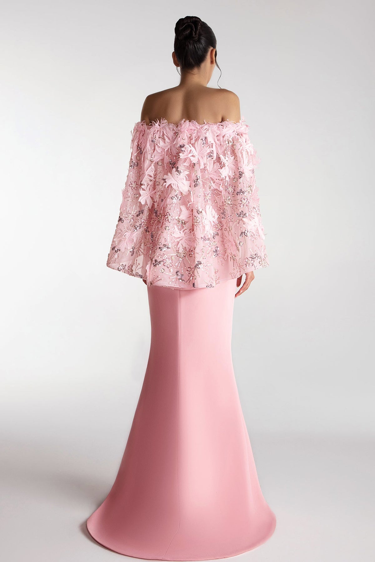 Cape-Cut Gown