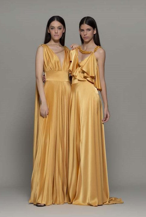 Alimena Pleated Gown