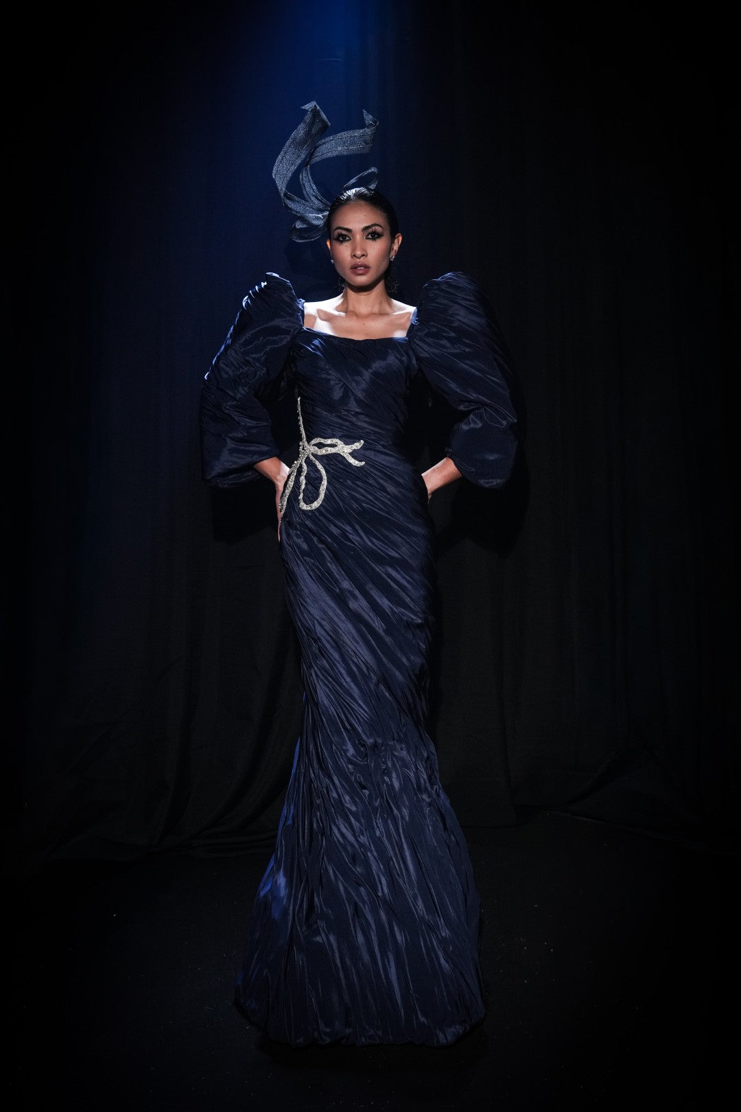 Crinkled Mermaid Gown