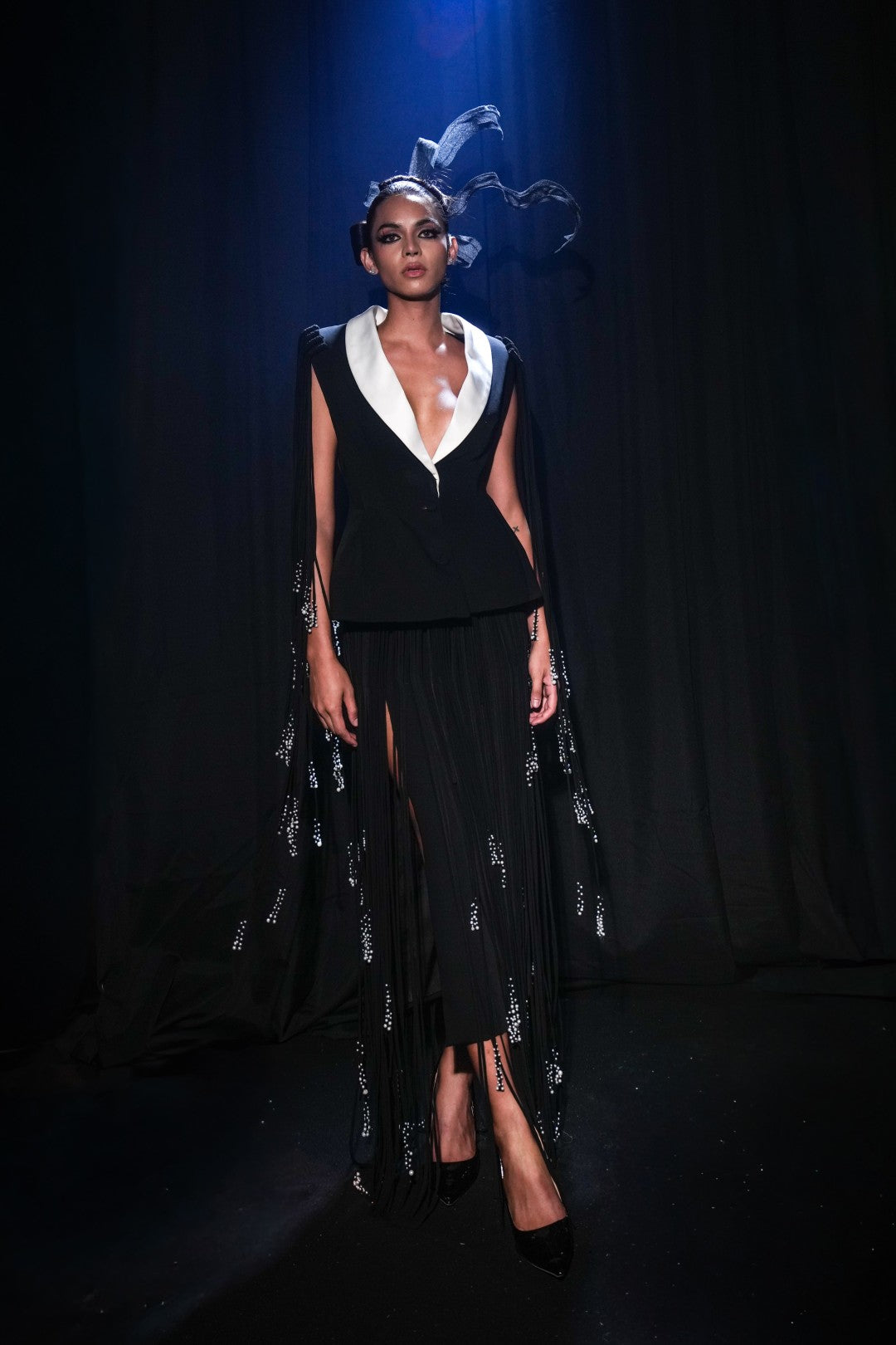 2-Piece Fringe Midi Dress