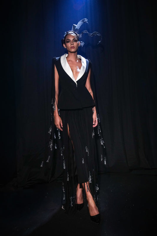 2-Piece Fringe Midi Dress