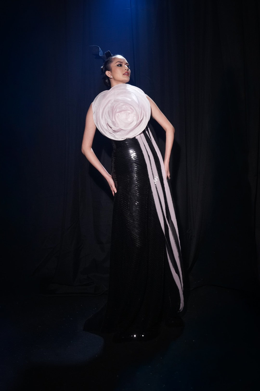 Sequin Rosette Gown