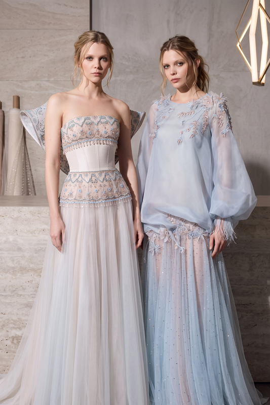 Long Sleeve Sheer Gown