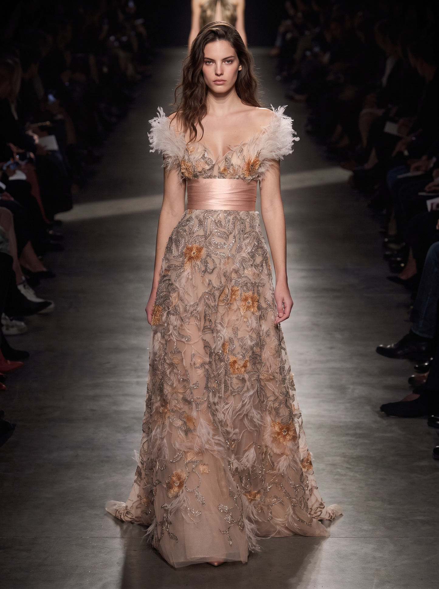 Off-Shoulder Evening Gown