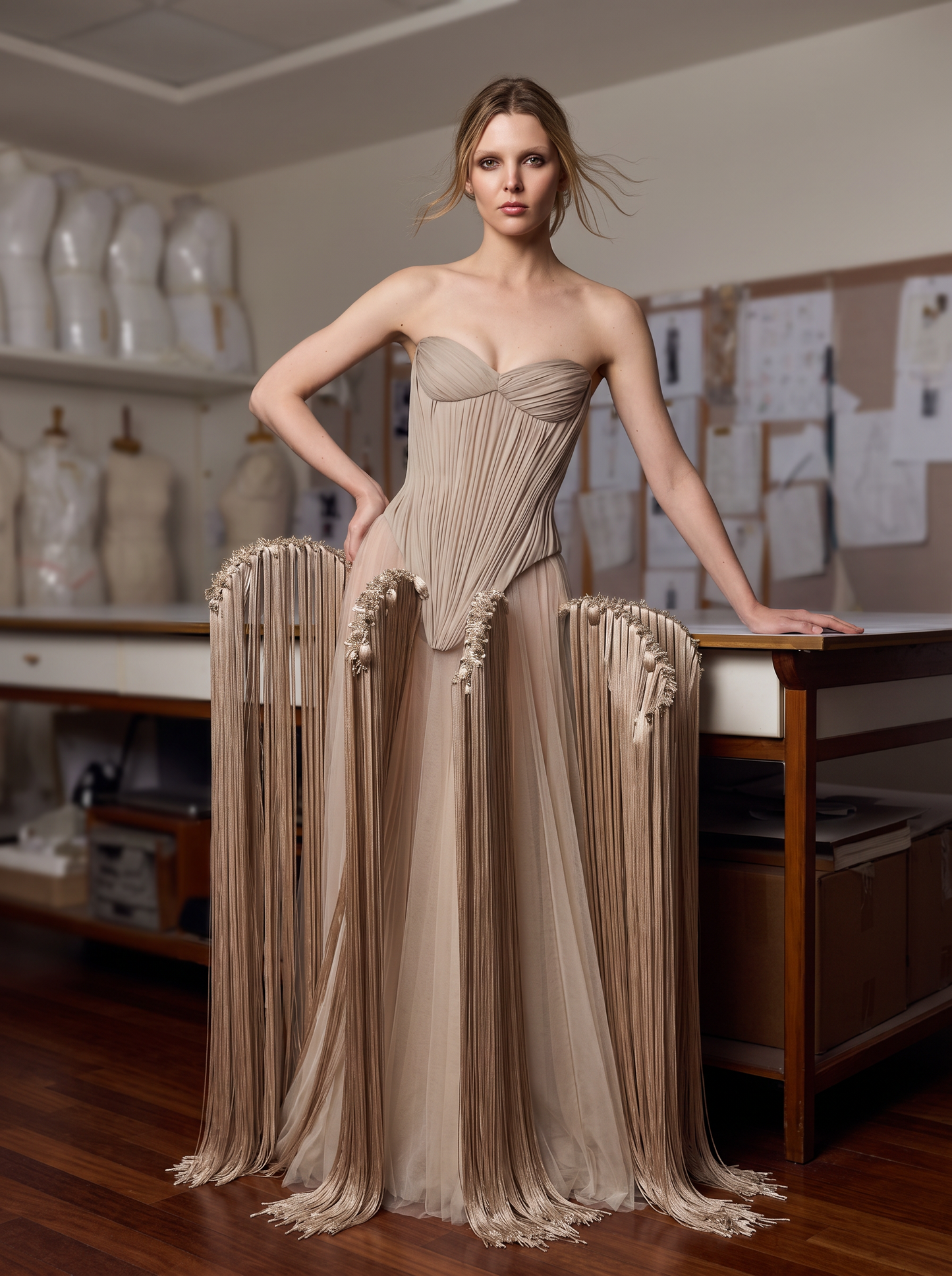 Strapless Tulle Gown