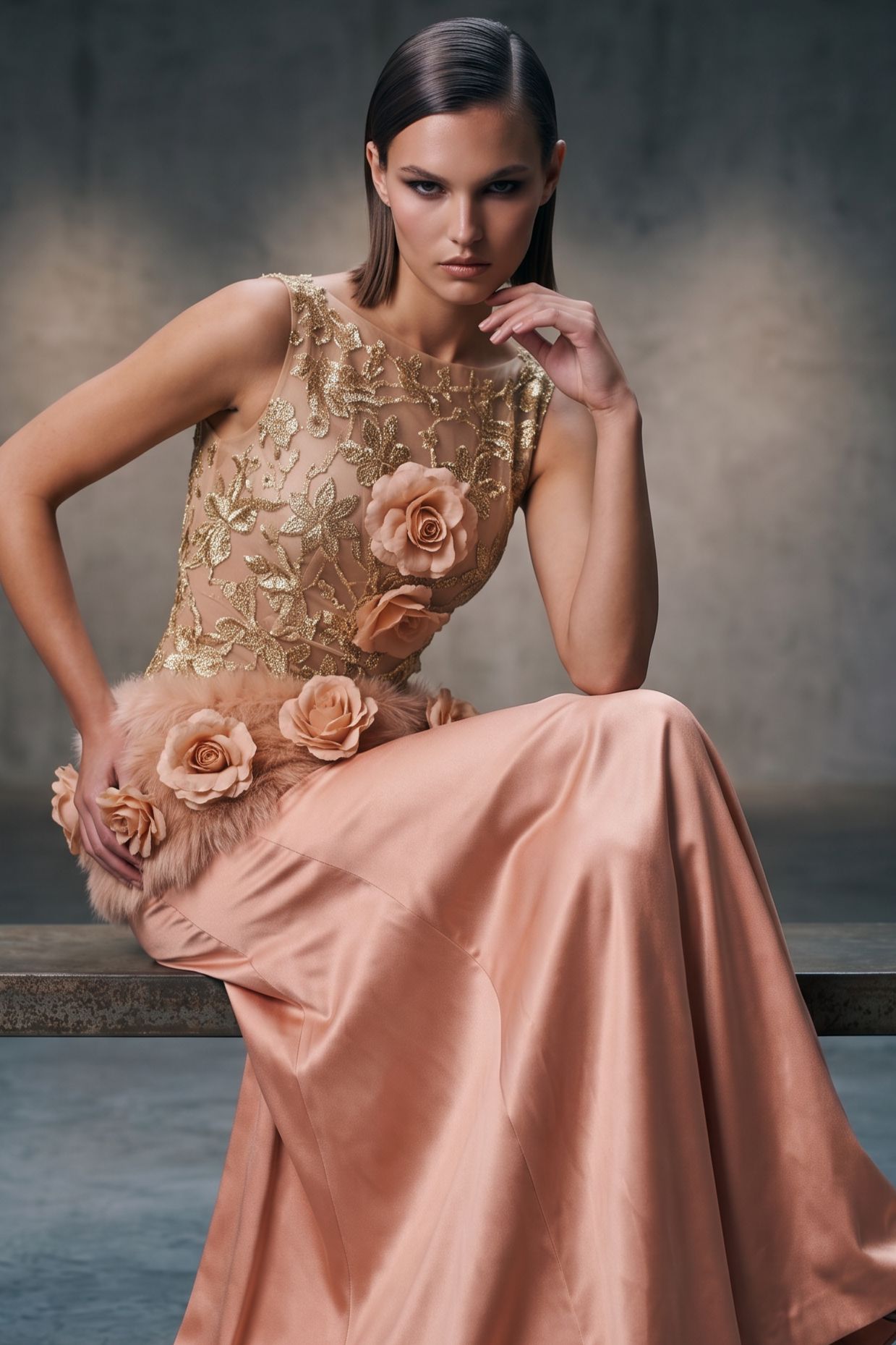 Sleeveless Evening Gown