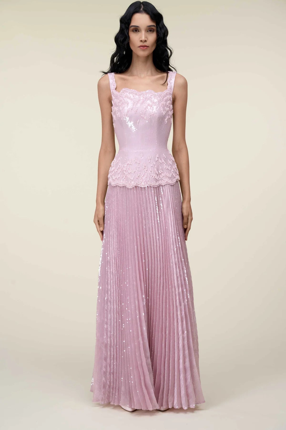 Sleeveless Sequin Gown