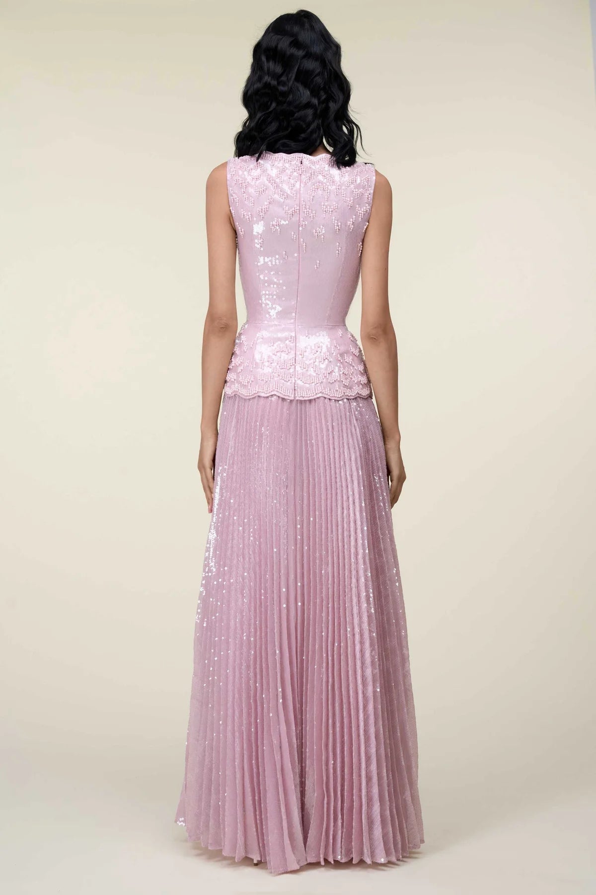 Sleeveless Sequin Gown