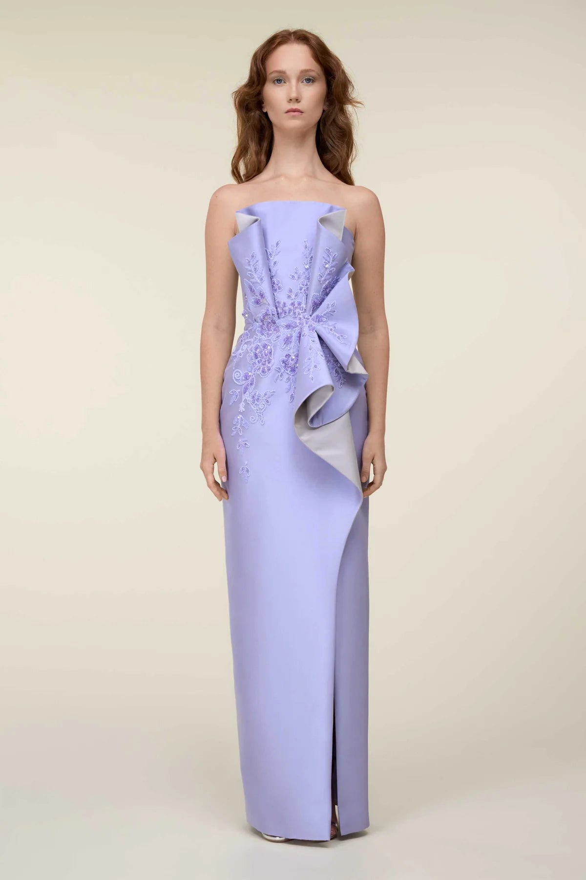 Strapless Embroidered Dress