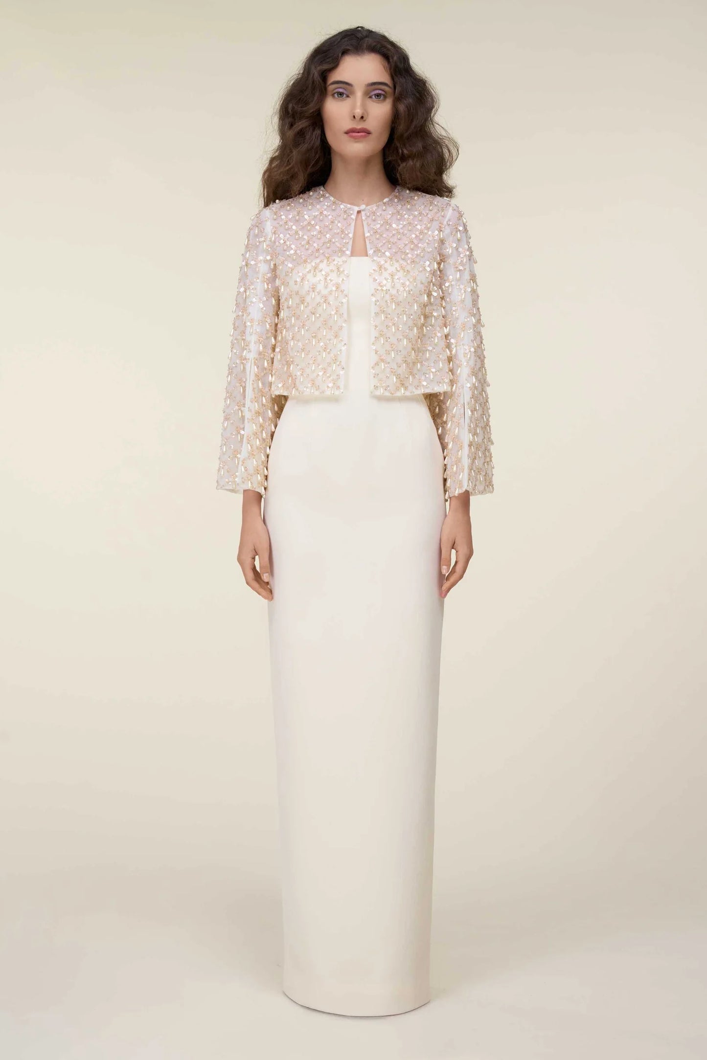 Flair Sleeve Cropped Top Dress