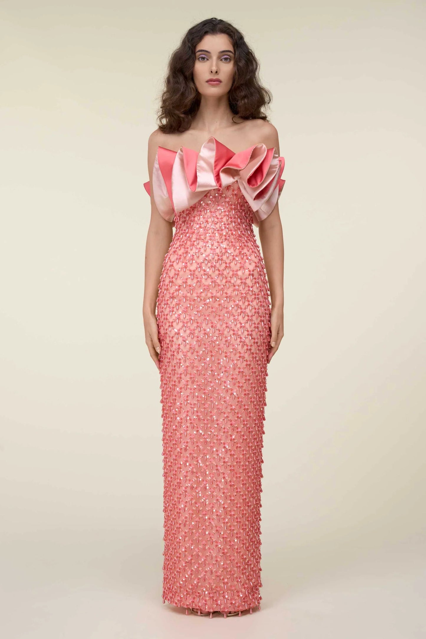 Off-Shoulder Beaded Dress