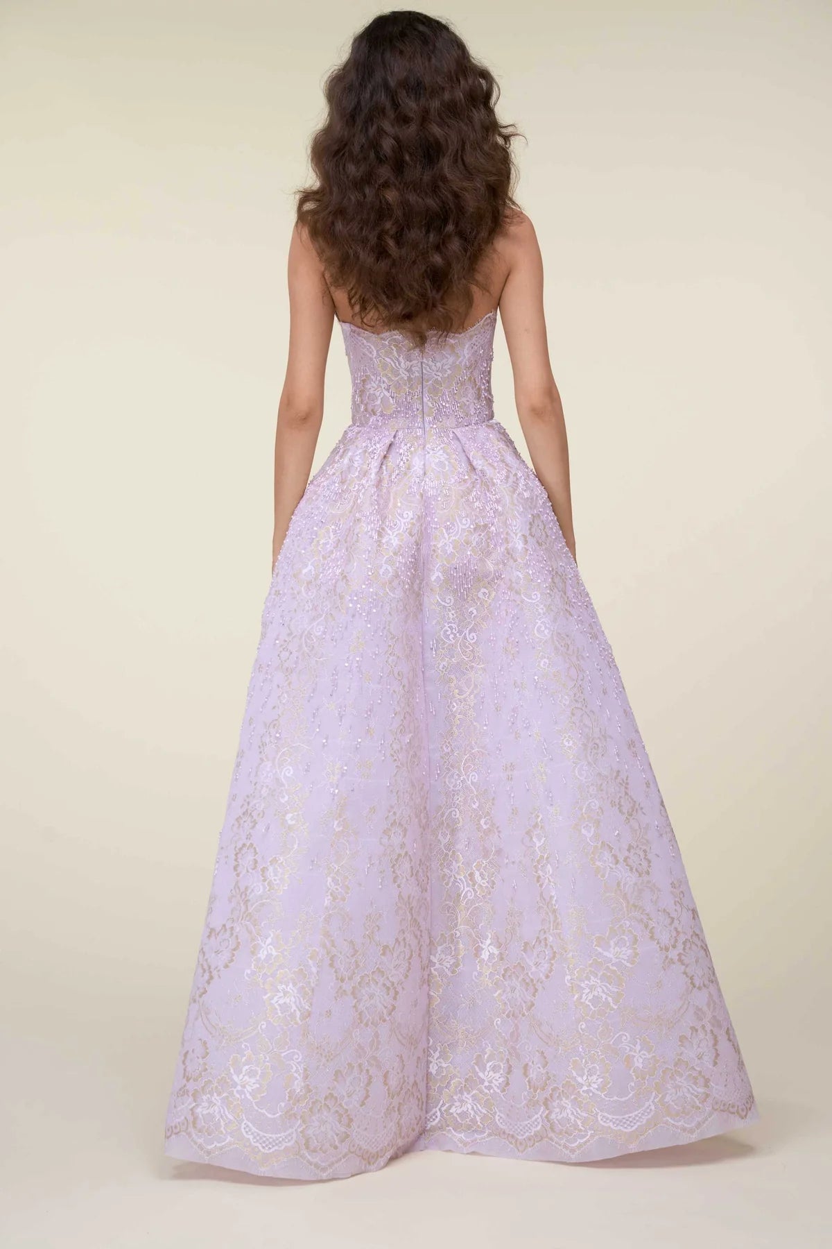 Voluminous Embroidered Gown