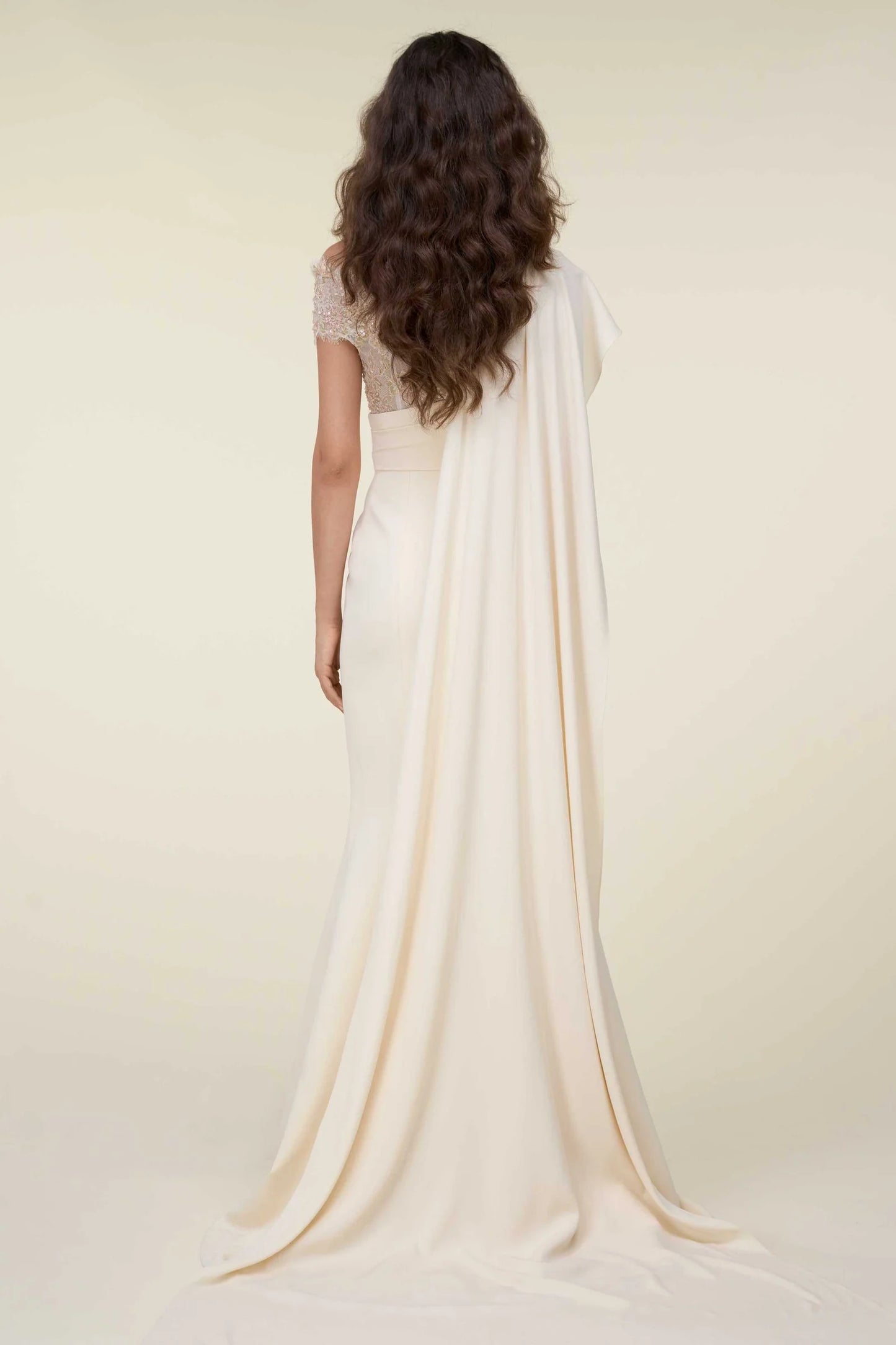 Asymmetrical Draped Gown