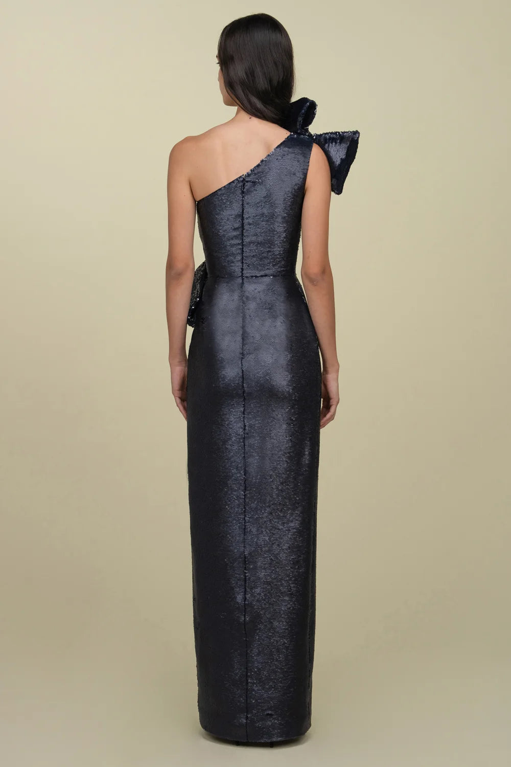 One-Shoulder Sequined Gown