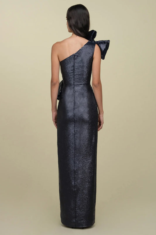 One-Shoulder Sequined Gown