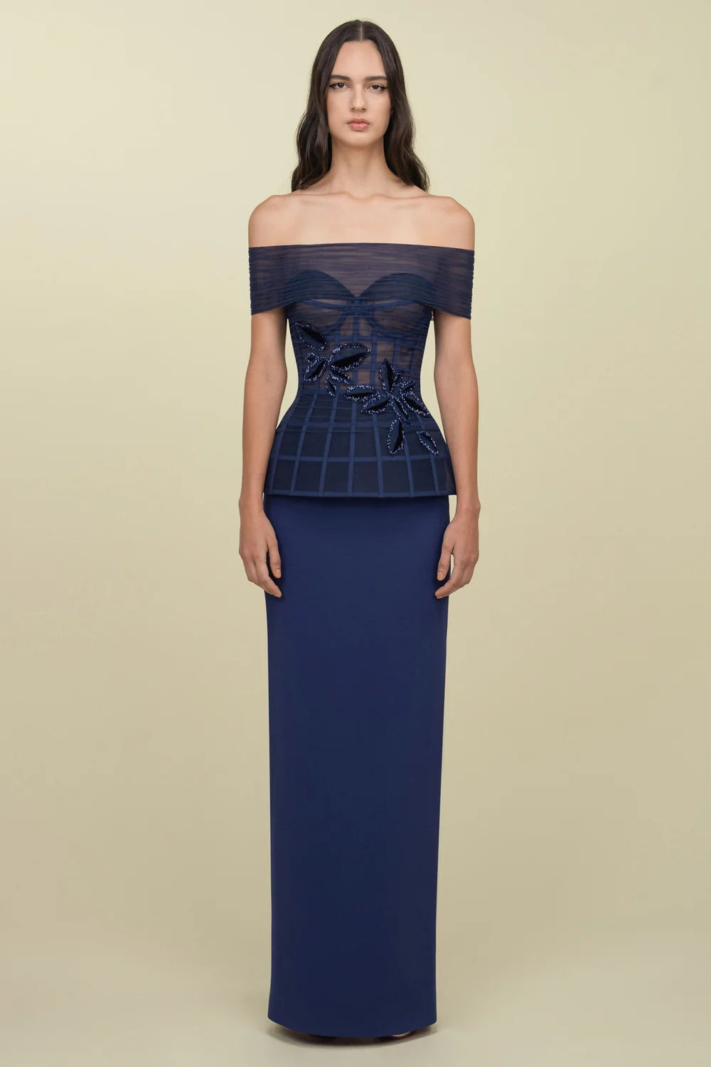 Off-Shoulder Tubino Gown