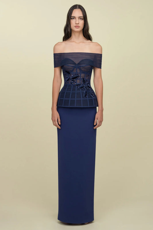Off-Shoulder Tubino Gown