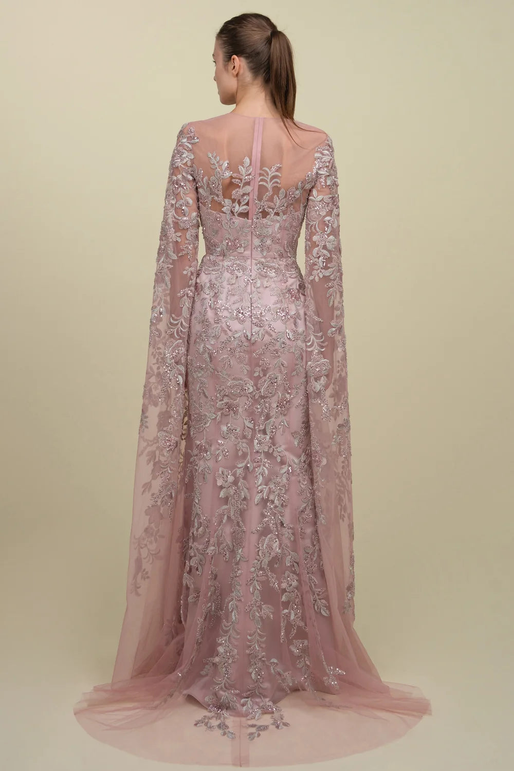 Fully Embroidered Mermaid Gown