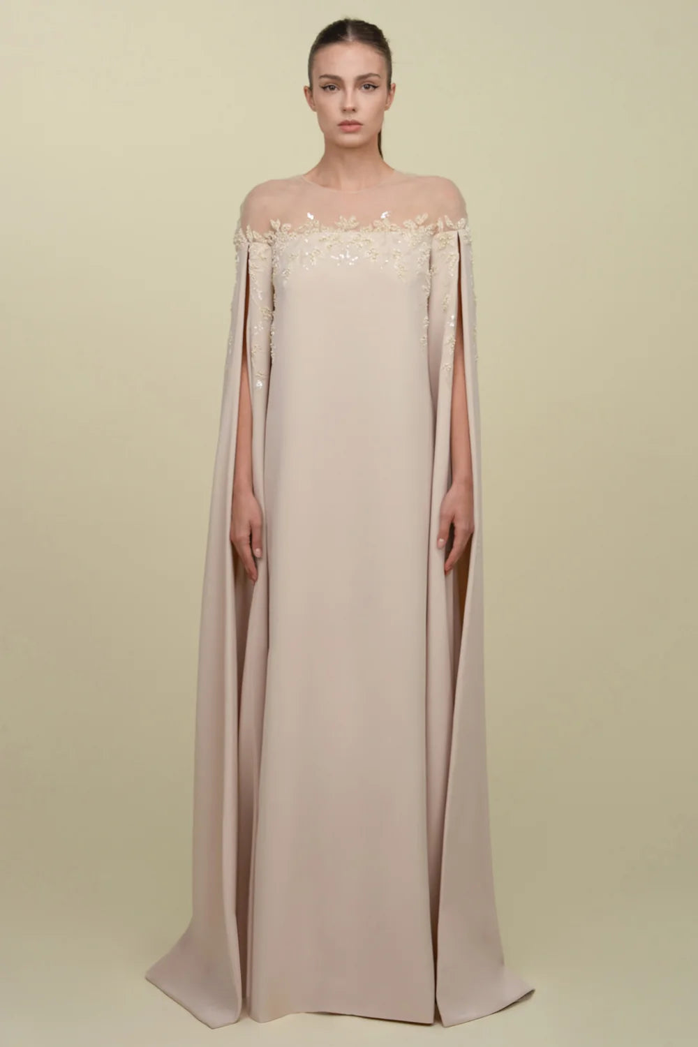 Floor Length Sleeve Gown