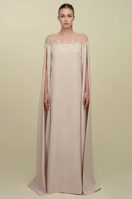 Floor Length Sleeve Gown